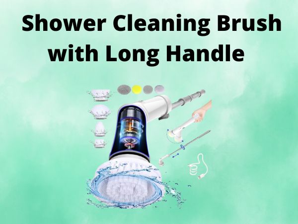 shower cleaning brush with long handle