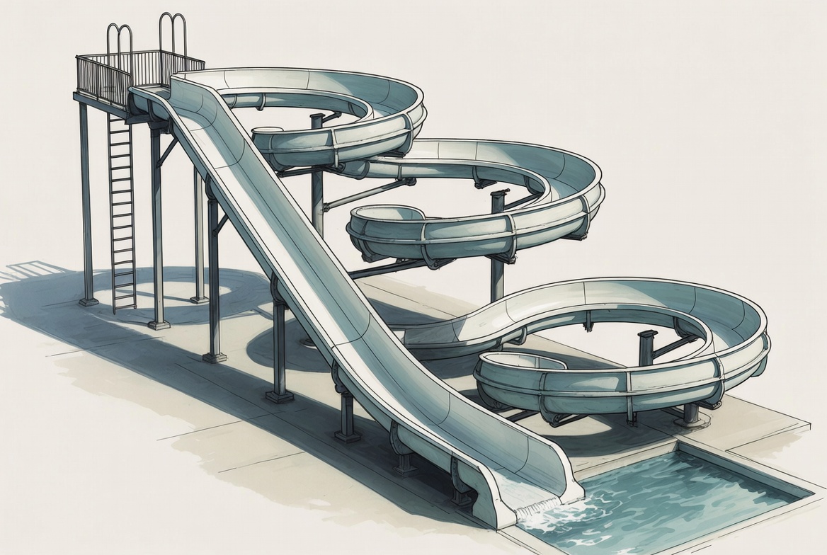 How to Draw Water Slides