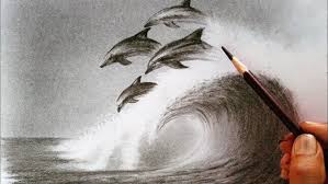 How to Draw a Dolphin Jumping Out of the Water