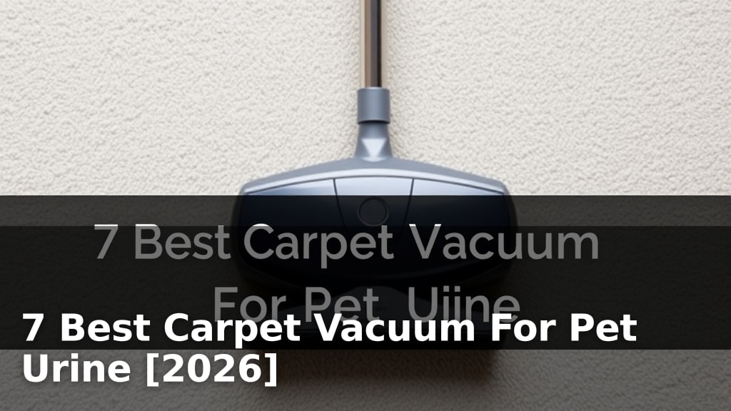 7 Best Carpet Vacuum For Pet Urine [2026]