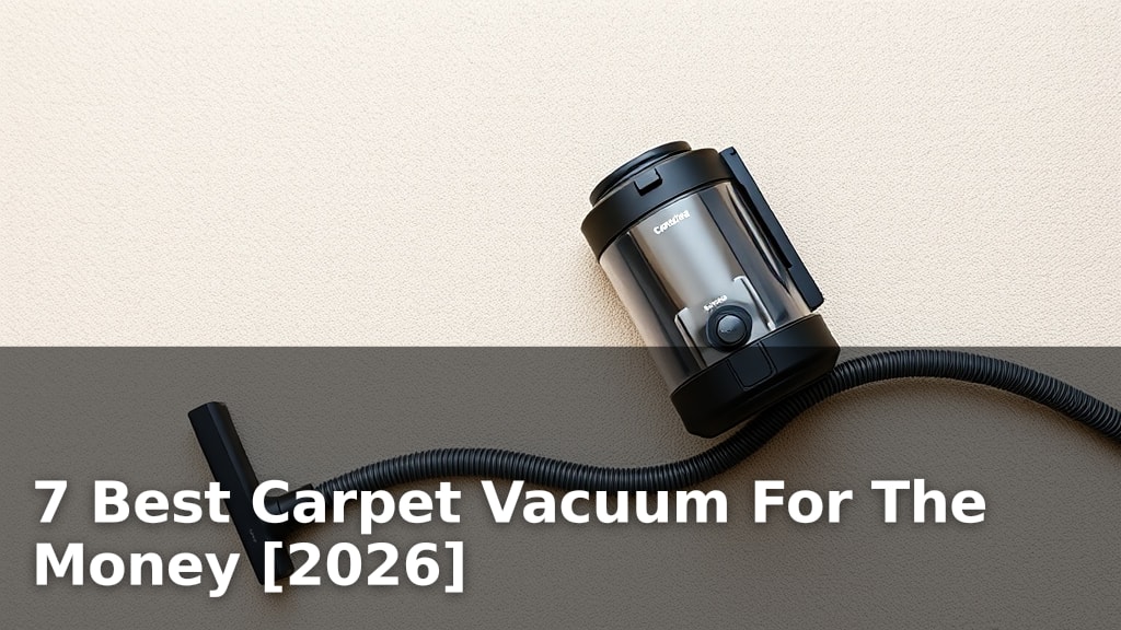 7 Best Carpet Vacuum For The Money [2026]