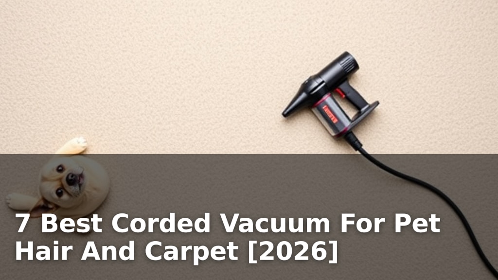 7 Best Corded Vacuum For Pet Hair And Carpet [2026]