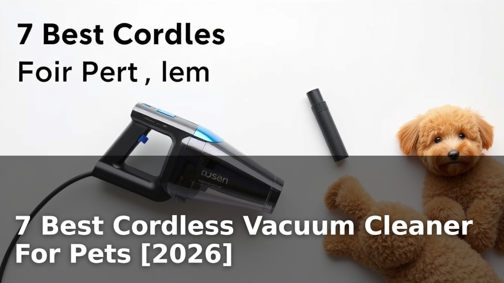 7 Best Cordless Vacuum Cleaner For Pets [2026]
