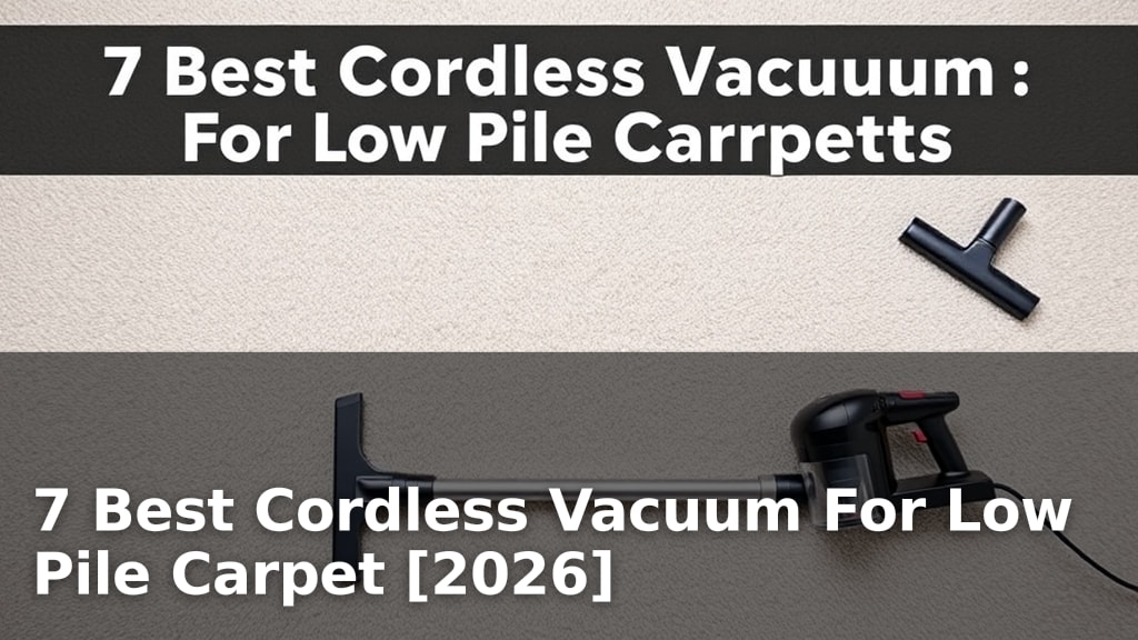 7 Best Cordless Vacuum For Low Pile Carpet [2026]