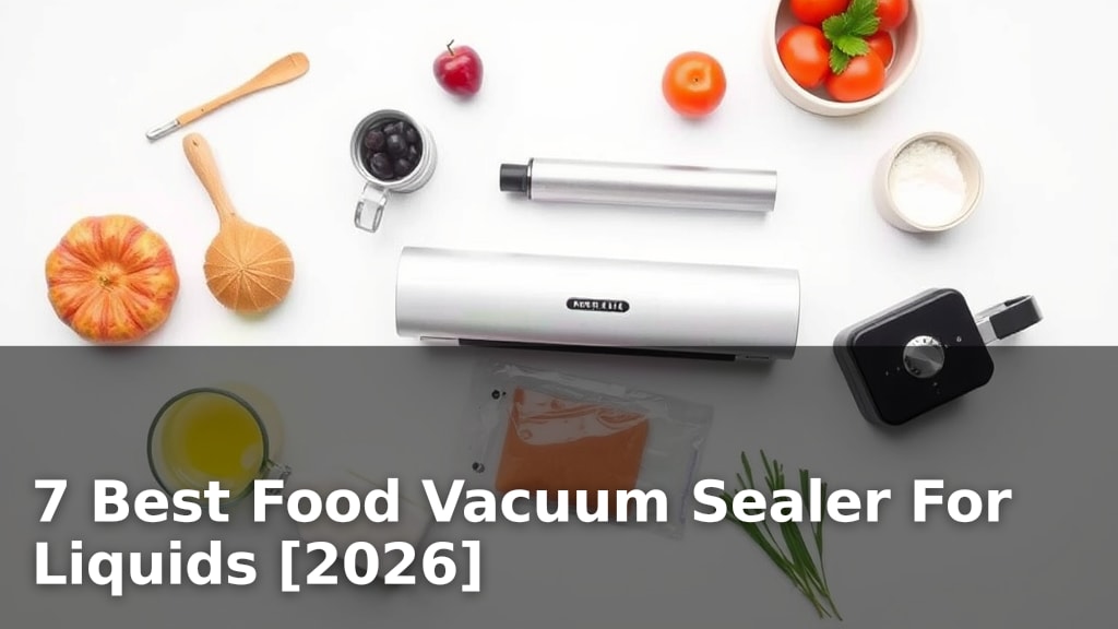 7 Best Food Vacuum Sealer For Liquids [2026]