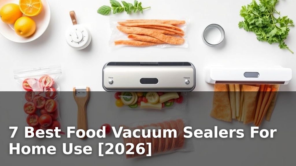 7 Best Food Vacuum Sealers For Home Use [2026]