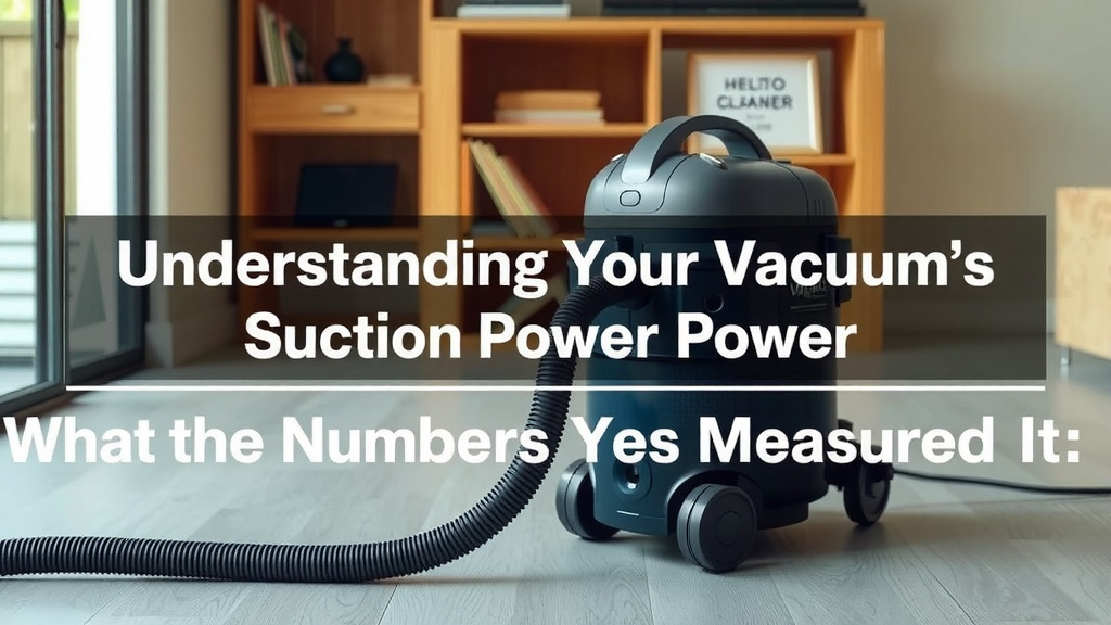 Understanding Your Vacuum's Suction Power: What the Numbers Mean