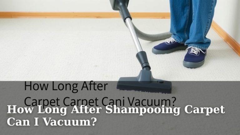 How Long After Shampooing Carpet Can I Vacuum?