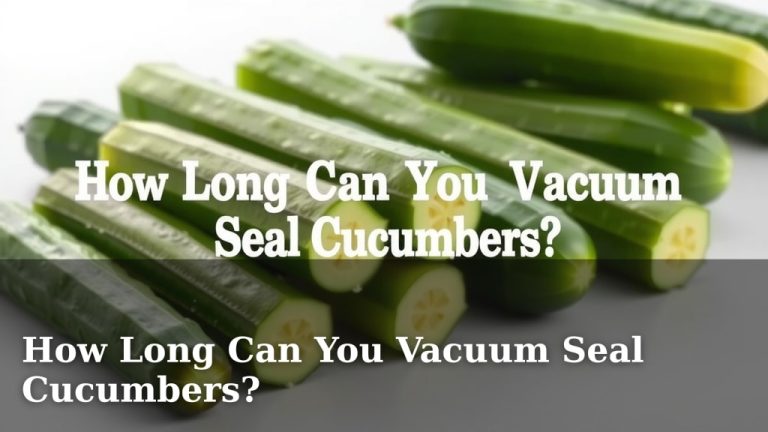 How Long Can You Vacuum Seal Cucumbers?