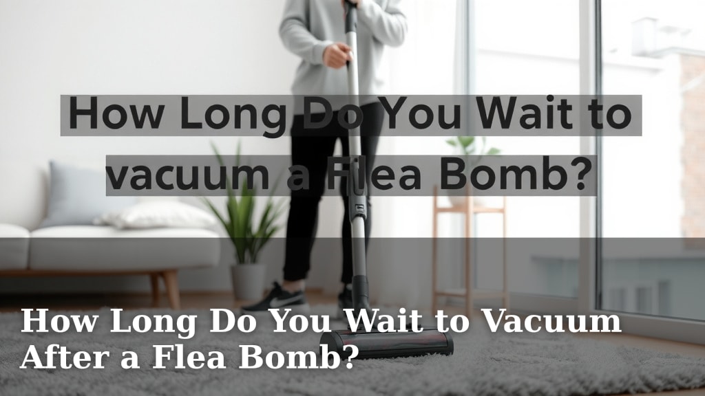 How Long Do You Wait to Vacuum After a Flea Bomb?
