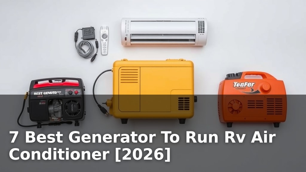 7 Best Generator To Run Rv Air Conditioner [2026]