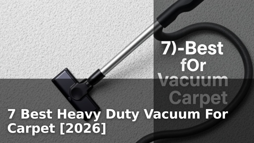 7 Best Heavy Duty Vacuum For Carpet [2026]
