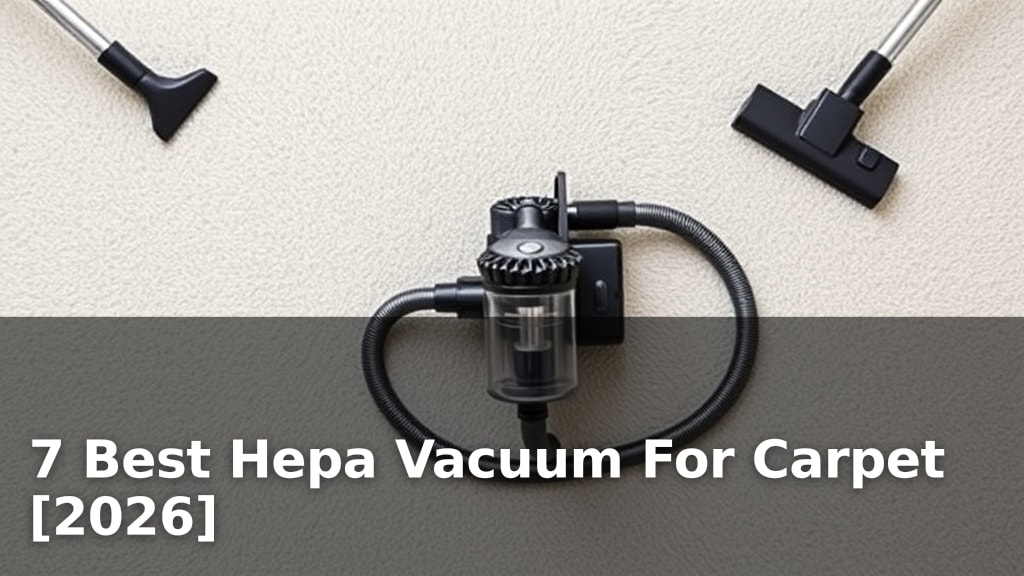 7 Best Hepa Vacuum For Carpet [2026]