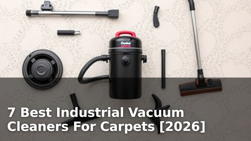 7 Best Industrial Vacuum Cleaners For Carpets [2026]