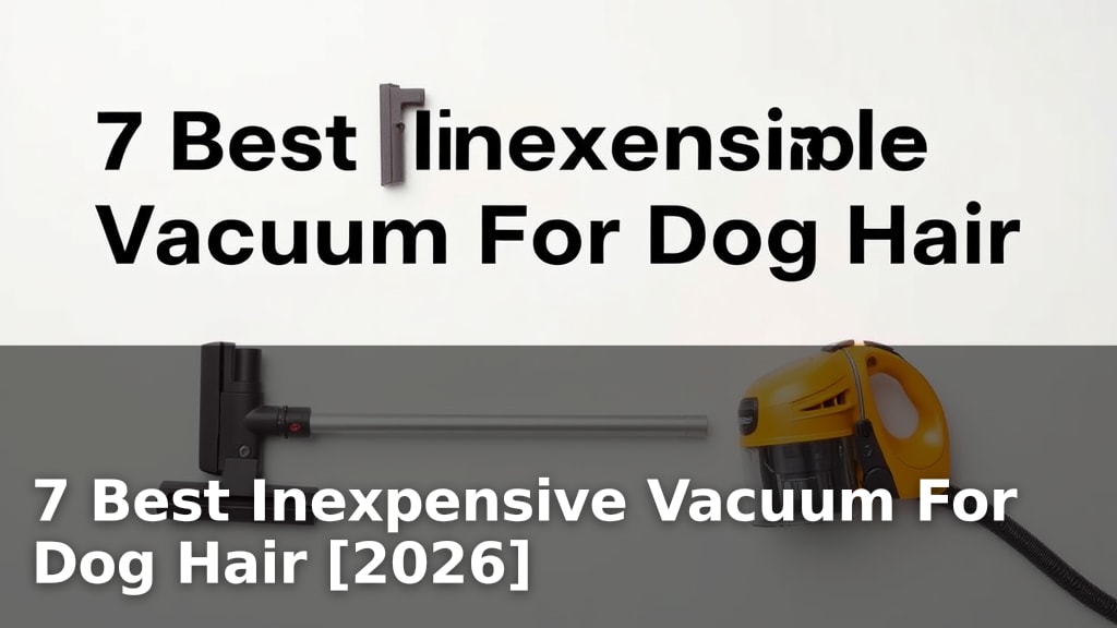 7 Best Inexpensive Vacuum For Dog Hair [2026]
