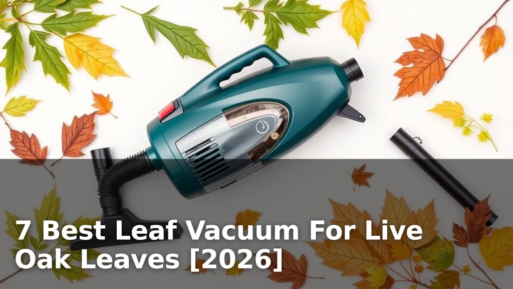 7 Best Leaf Vacuum For Live Oak Leaves [2026]