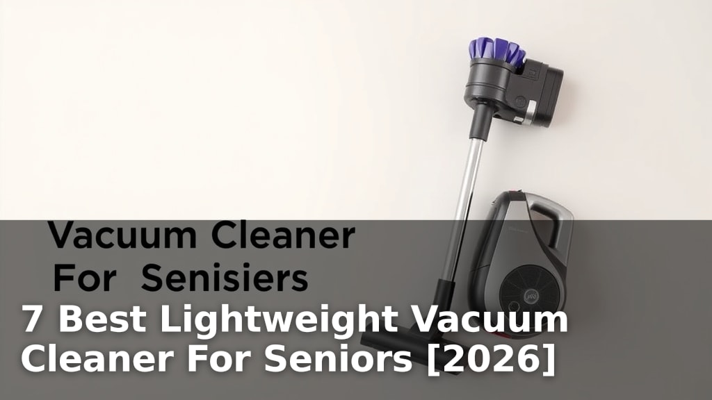 7 Best Lightweight Vacuum Cleaner For Seniors [2026]