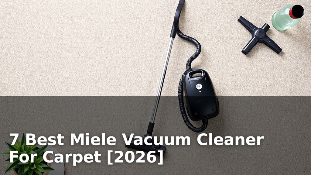 7 Best Miele Vacuum Cleaner For Carpet [2026]