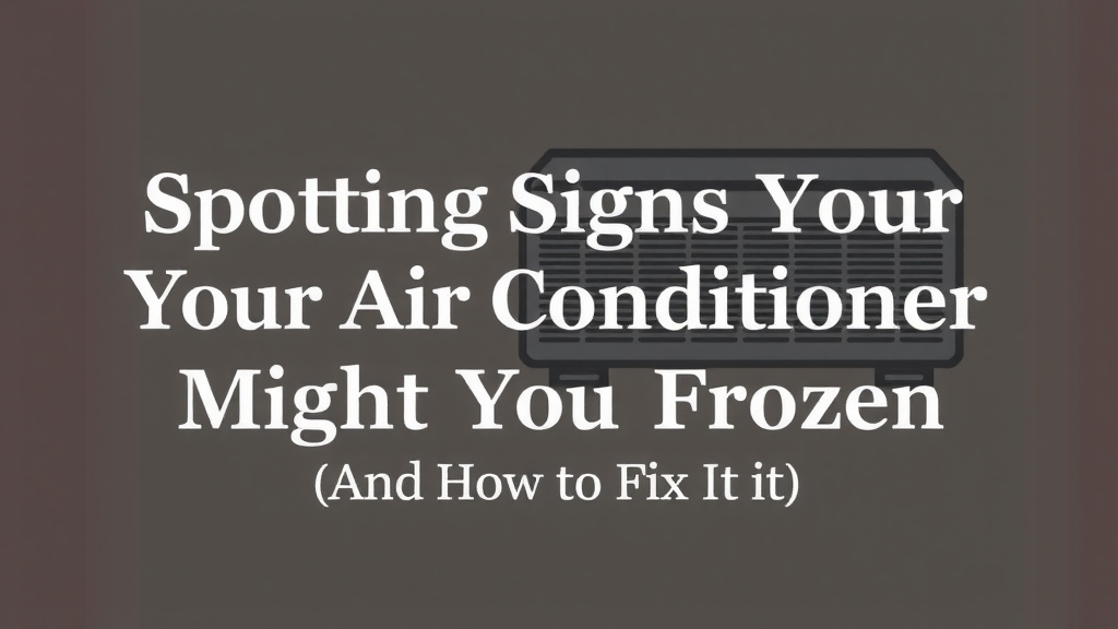 Spotting Signs Your Air Conditioner Might Be Frozen
