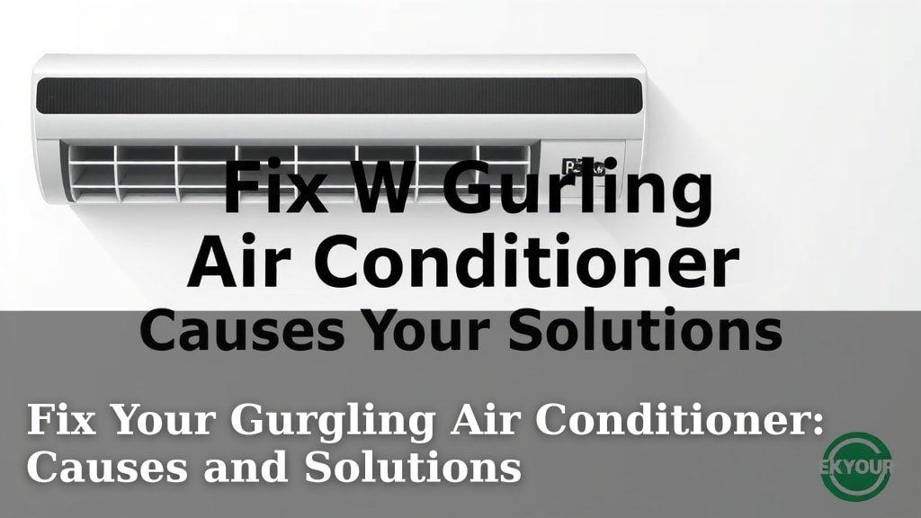 Fix Your Gurgling Air Conditioner: Causes and Solutions