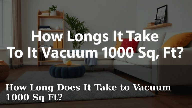 How Long Does It Take to Vacuum 1000 Sq Ft?