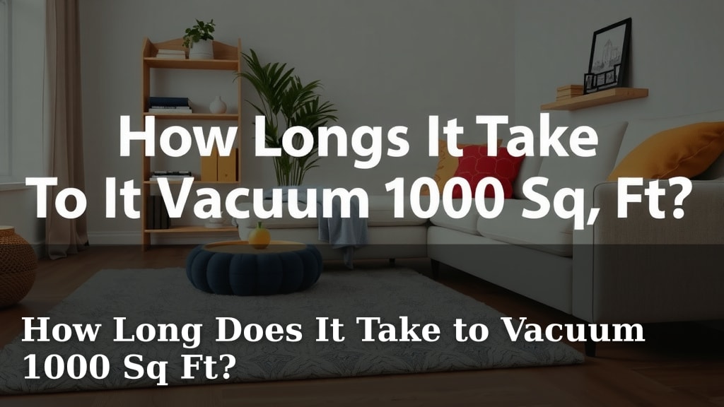 How Long Does It Take to Vacuum 1000 Sq Ft?