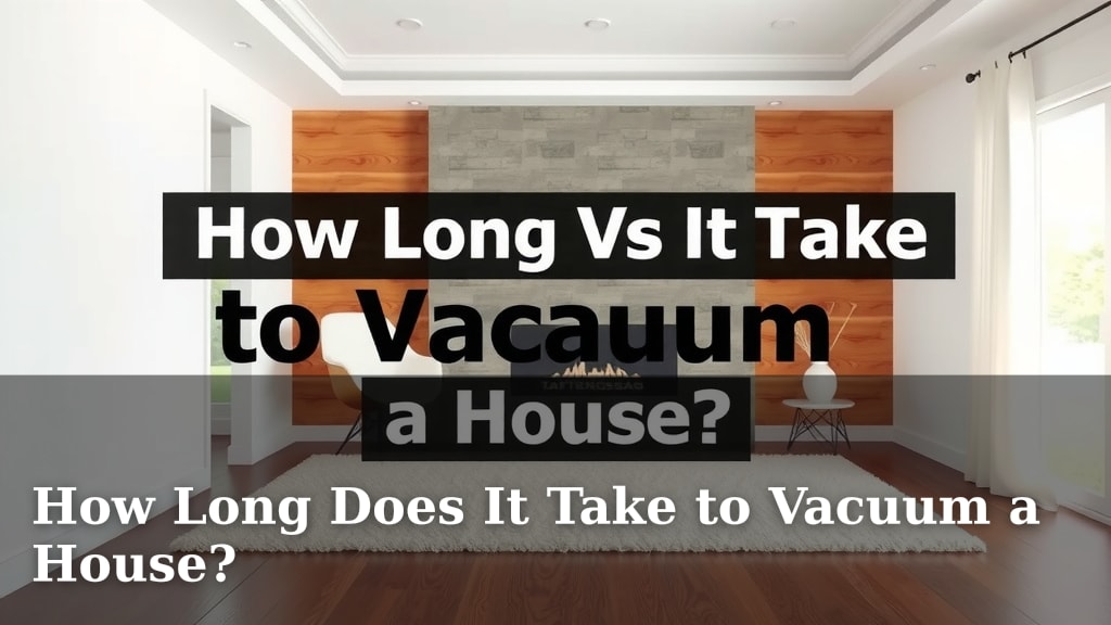 How Long Does It Take to Vacuum a House?