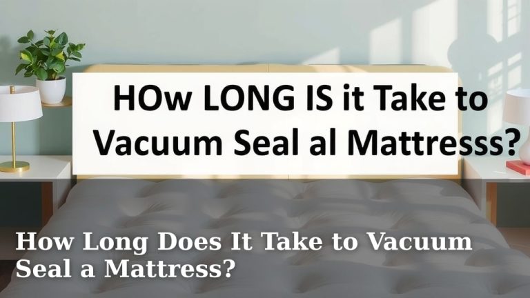 How Long Does It Take to Vacuum Seal a Mattress?