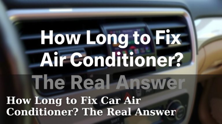 How Long to Fix Car Air Conditioner? The Real Answer