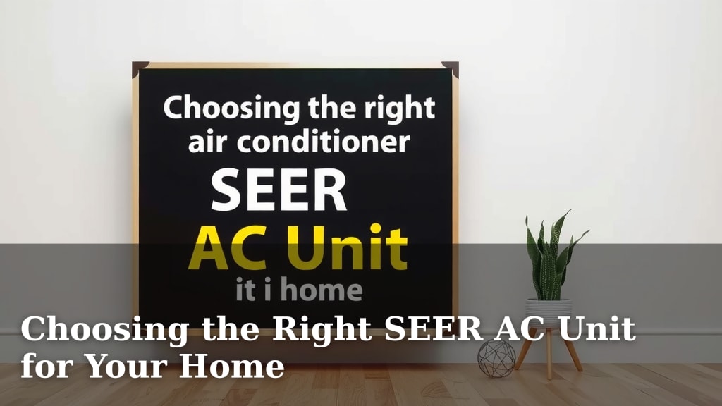 Choosing the Right SEER AC Unit for Your Home
