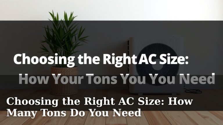 Choosing the Right AC Size: How Many Tons Do You Need