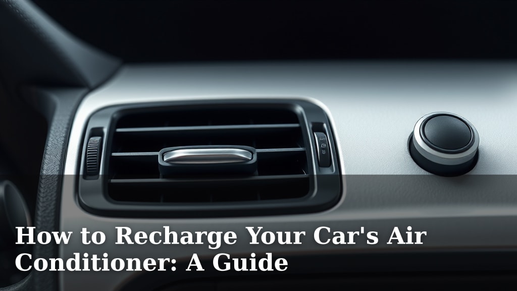 How to Recharge Your Car's Air Conditioner: A Guide