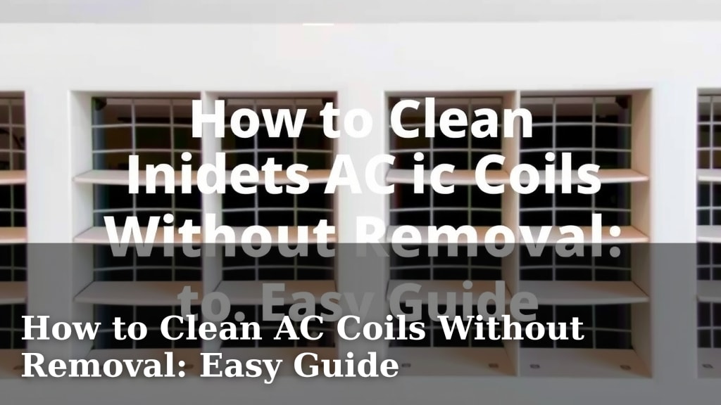 How to Clean AC Coils Without Removal: Easy Guide