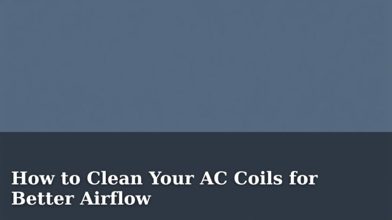 How to Clean Your AC Coils for Better Airflow