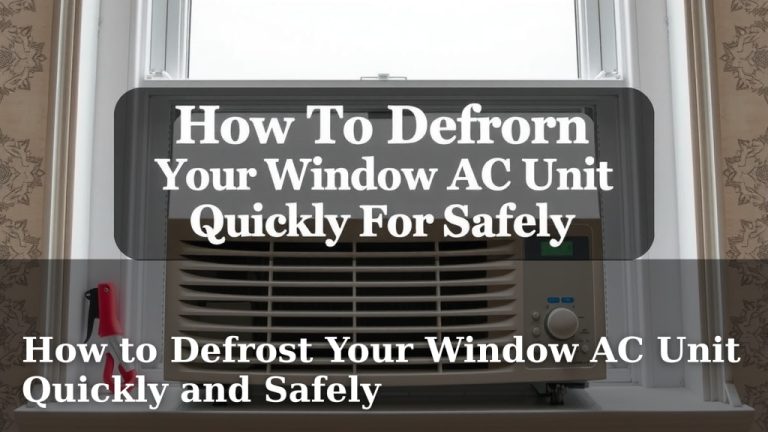 How to Defrost Your Window AC Unit Quickly and Safely