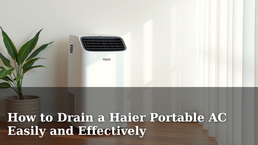 How to Drain a Haier Portable AC Easily and Effectively