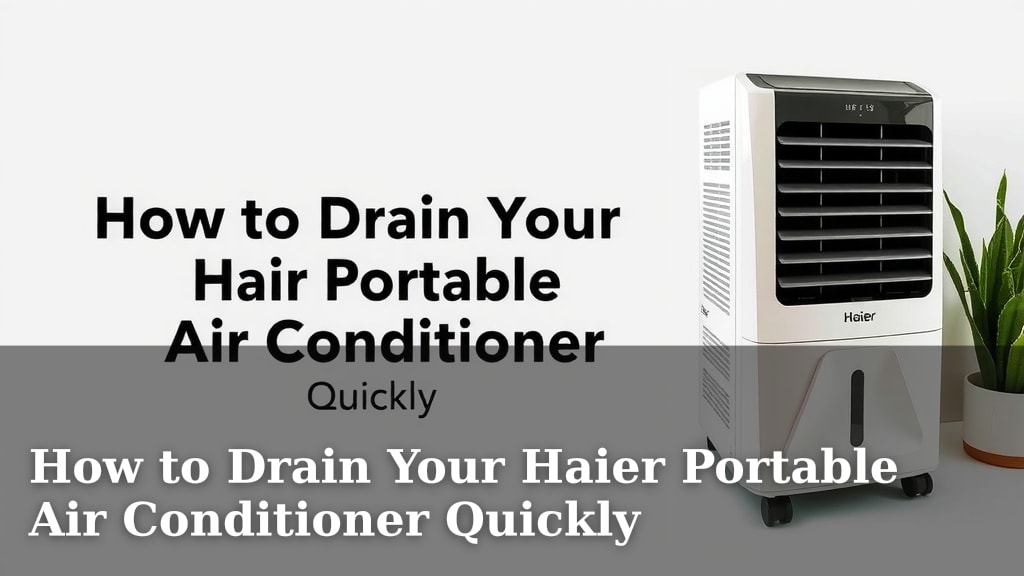 How to Drain Your Haier Portable Air Conditioner Quickly