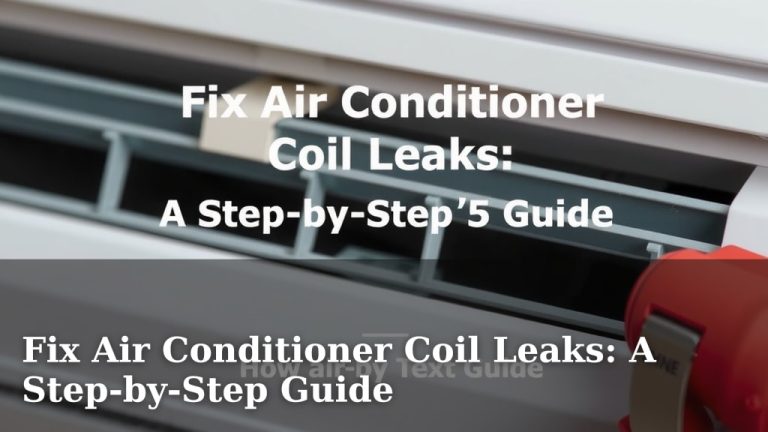 Fix Air Conditioner Coil Leaks: A Step-by-Step Guide
