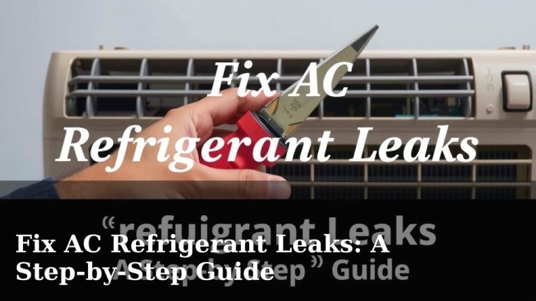 Fix AC Refrigerant Leaks: A Step-by-Step Guide