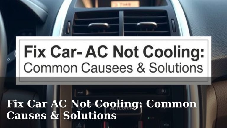 Fix Car AC Not Cooling: Common Causes & Solutions