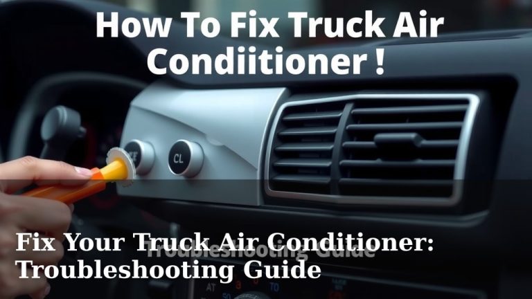 Fix Your Truck Air Conditioner: Troubleshooting Guide