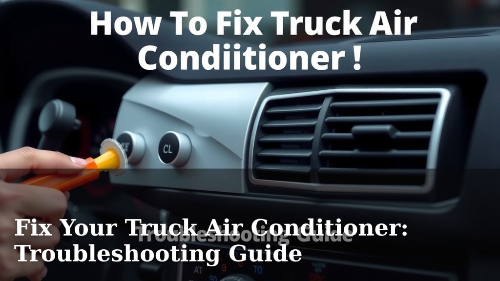 Fix Your Truck Air Conditioner: Troubleshooting Guide