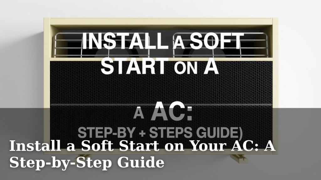 Install a Soft Start on Your AC: A Step-by-Step Guide