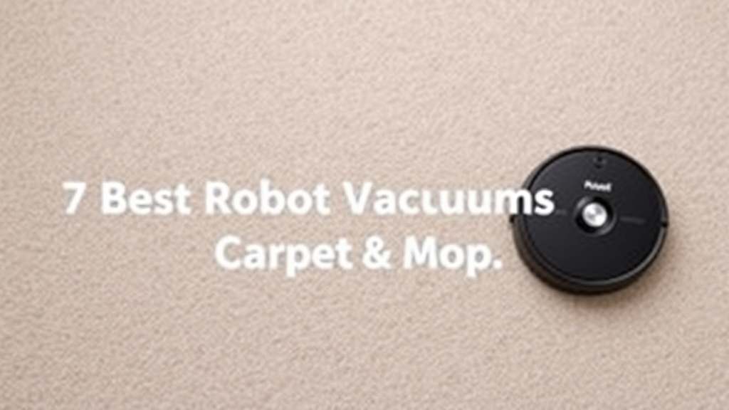 7 Best Robot Vacuums for Carpet & Mop