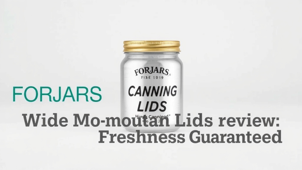 FORJARS Wide Mouth Canning Lids Review: Freshness Guaranteed