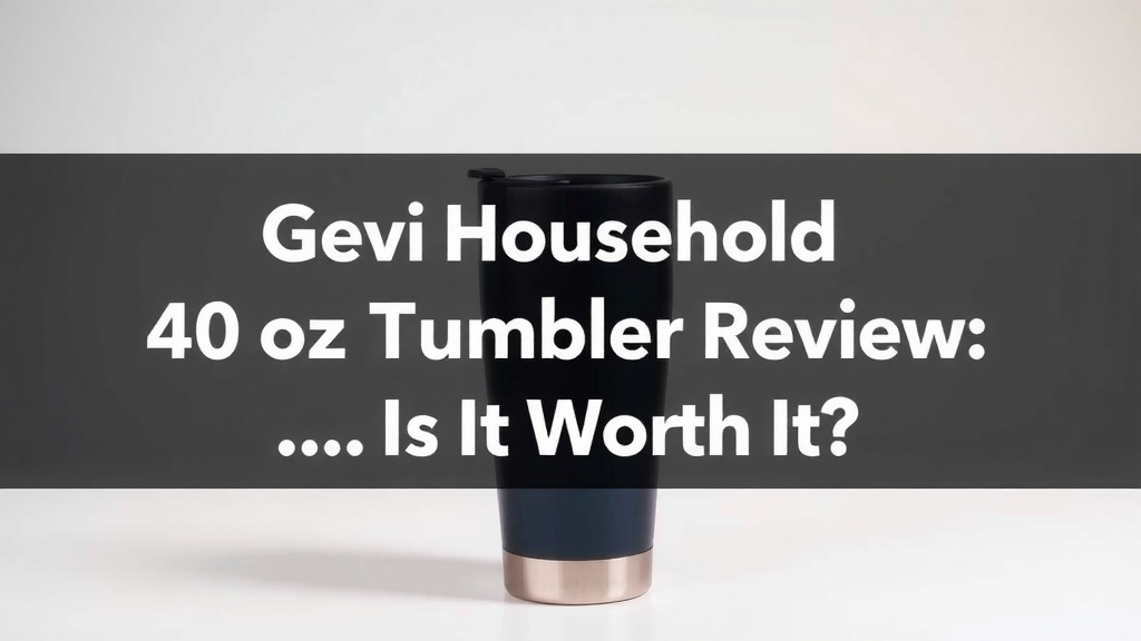 Gevi Household 40 oz Tumbler Review: Is It Worth It