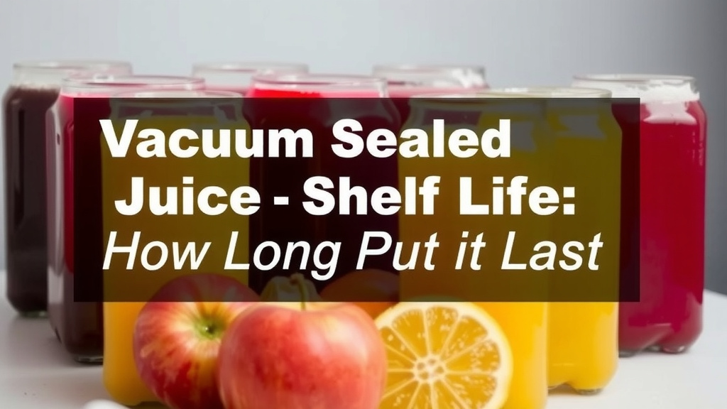 Vacuum Sealed Juice Shelf Life: How Long Does It Last