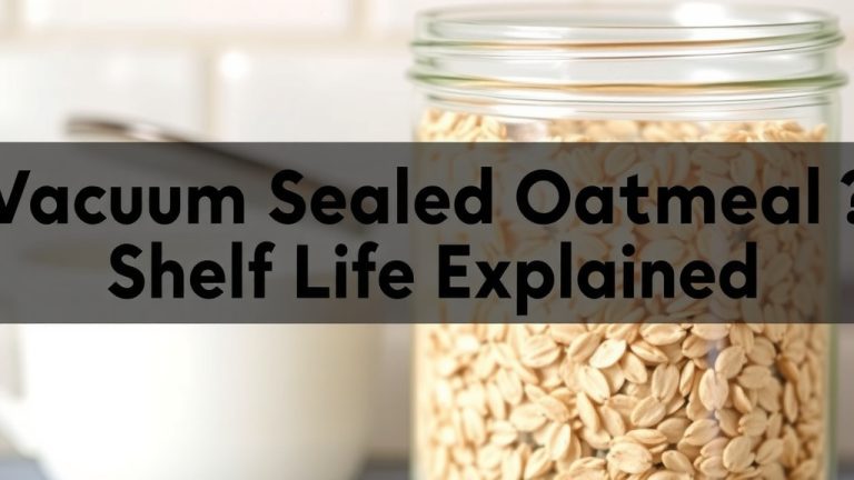 Vacuum Sealed Oatmeal Shelf Life Explained
