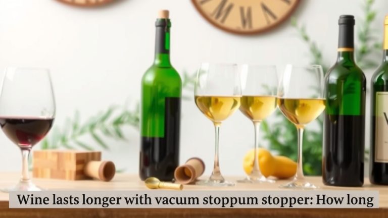 Wine Lasts Longer With Vacuum Stopper: How Long