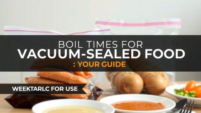 Boil times for vacuum-sealed food: Your guide
